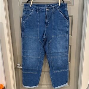 Old Navy Women’s Relaxed Fit Denim Jeans - Deep Blue